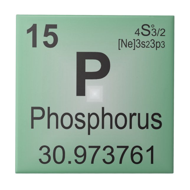 Phosphorus Individual Element - Periodic Table Tile (Front)