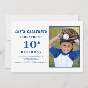 Photo 10th Birthday  Invitation