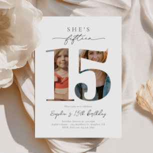 Photo 15th Birthday Invitation