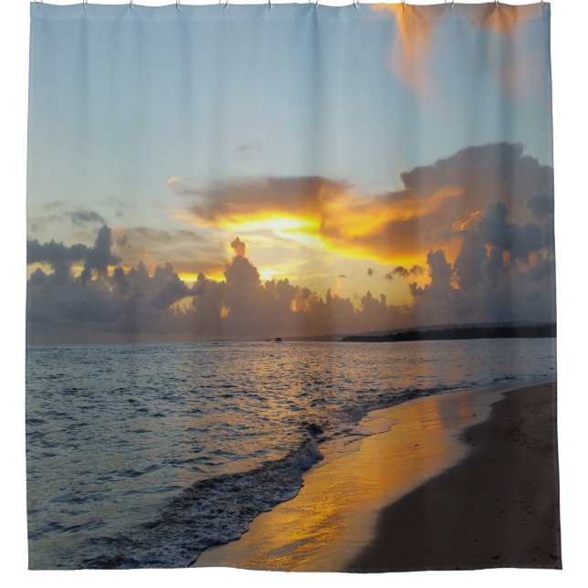 Photo 17 ocean sunset shower curtain (Front)