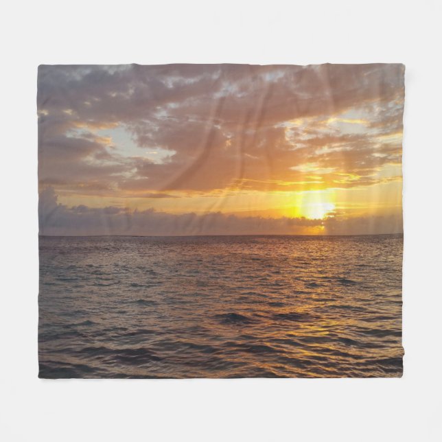 Photo 18 ocean sunset fleece blanket (Front (Horizontal))