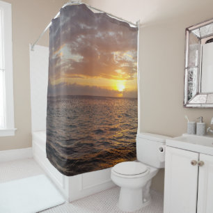 Photo 18 ocean sunset shower curtain
