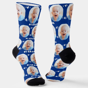 Photo #1 Grandpa Sporty Blue Father's Day Socks