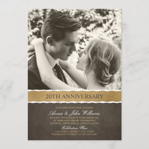 Photo 20th Wedding Anniversary Your Picture Here Invitation
