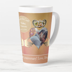 Photo 23rd Wedding Anniversary Topaz Claddagh  Lat Latte Mug