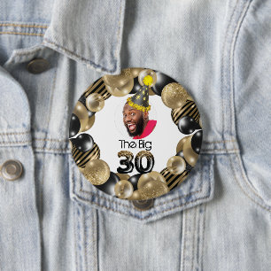 Photo 30th Birthday Custom 10 Cm Round Badge
