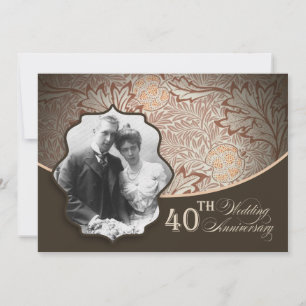 photo 40th anniversary invitations