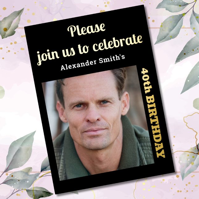 Photo 40th Birthday Black Gold (Creator Uploaded)