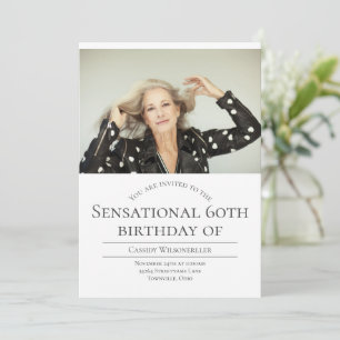 Photo 60th Birthday Invitation