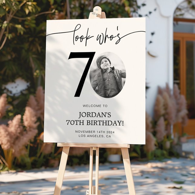 Photo 70th Birthday Welcome Sign | Look Who's 70 (Creator Uploaded)