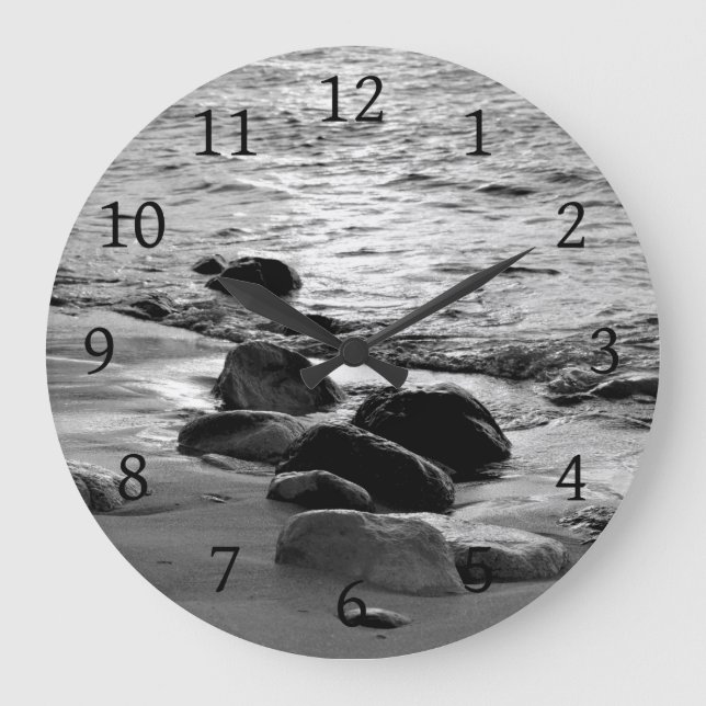 Photo 88 rocks on beach large clock (Front)
