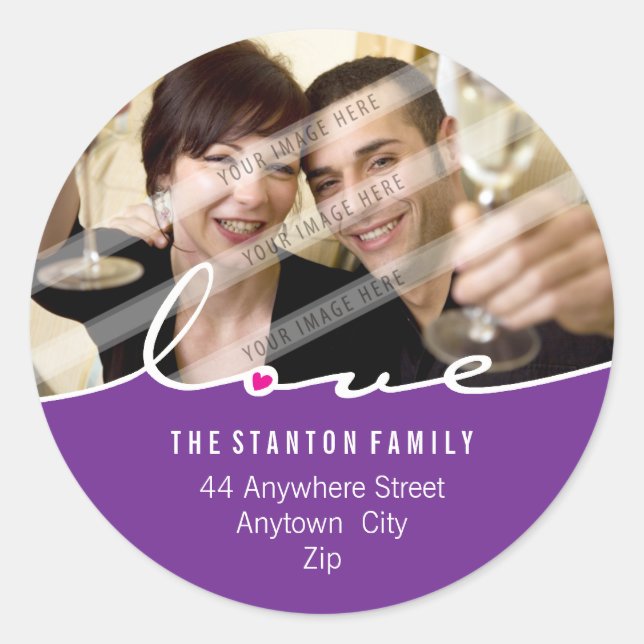 PHOTO ADDRESS STICKER :: love divide 8 (Front)