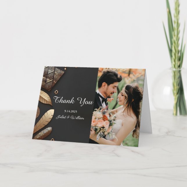 Photo African Ghana Traditional Nigeria Wedding Thank You Card (Front)