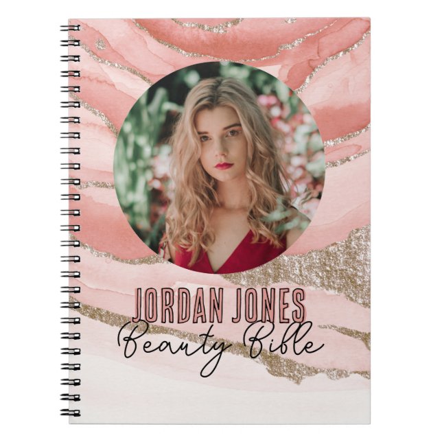 photo agate Beauty Bible with Elegant Design Notebook (Front)