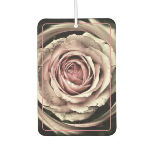 Photo Air Freshener with Text & Rose - HAMbyWG