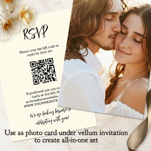 Photo All in One Vellum Background Wedding Invitation