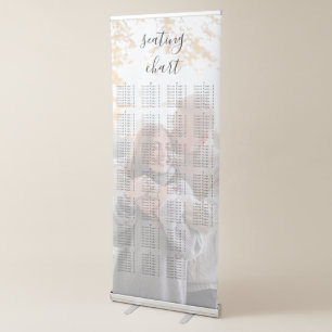 Photo Alphabetical Wedding Seating Chart Retractable Banner