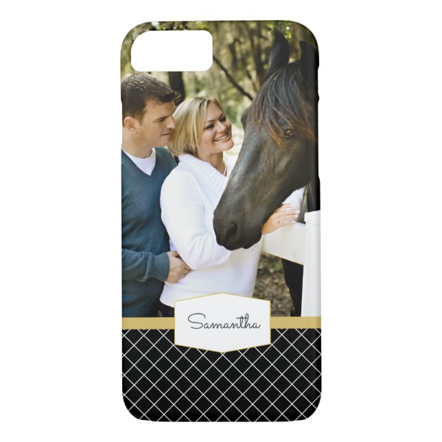 Photo and Black Accents Personalised Case-Mate iPhone Case (Back)