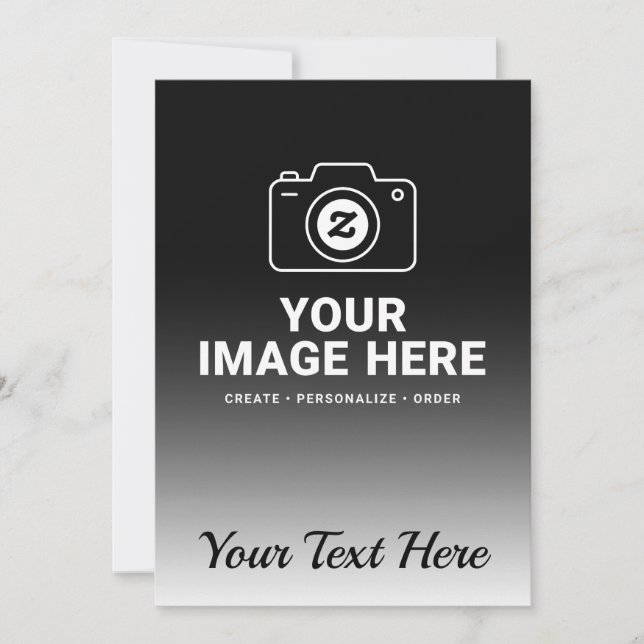 Photo and Custom Message Design Holiday Card (Front)