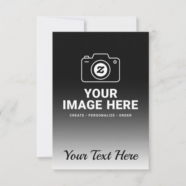 Photo and Custom Message Design RSVP Card (Front)