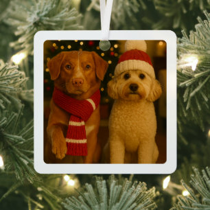 Photo and Custom Text Personalized Metal Tree Decoration