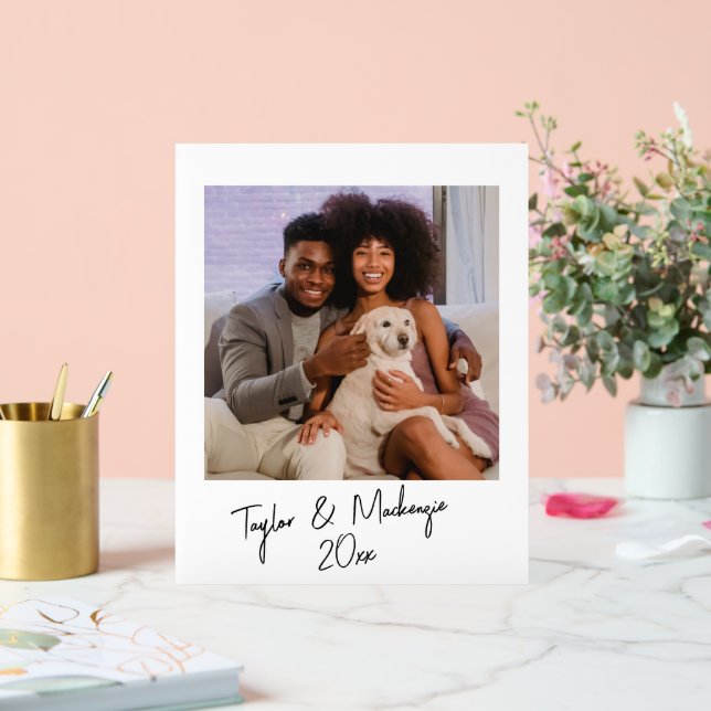 Photo and Handwritten Text Template Personalised Acrylic Sign (Wedding)