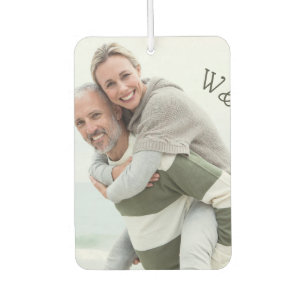 Photo and Initials Personalised Heart Shape Car Air Freshener