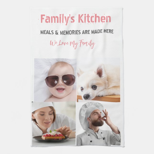 Photo and Modern Typography Kitchen Towels (Vertical)
