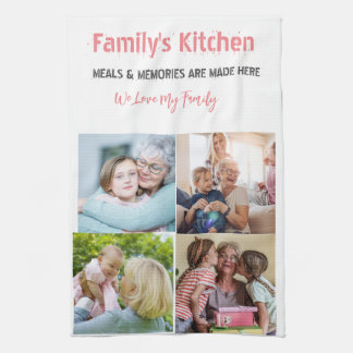 Photo and Modern Typography Kitchen Towels