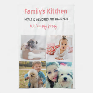 Photo and Modern Typography Kitchen Towels
