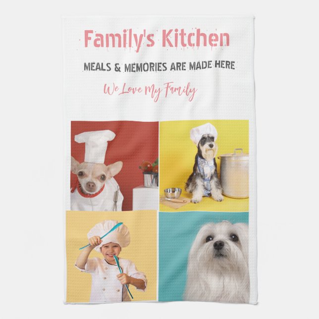 Photo and Modern Typography Kitchen Towels (Vertical)
