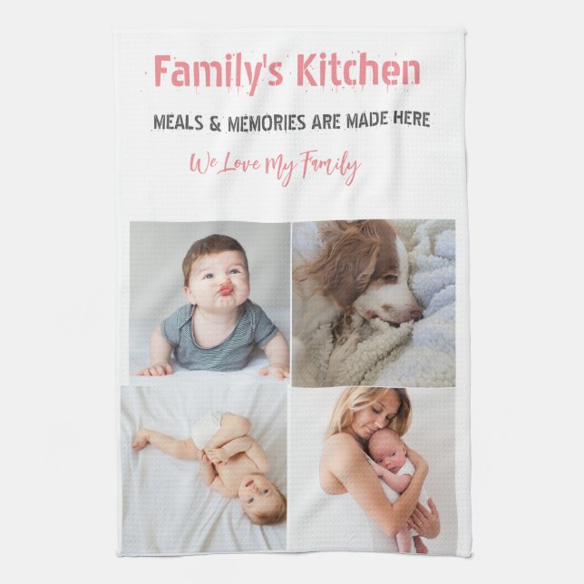 Photo and Modern Typography Kitchen Towels (Vertical)
