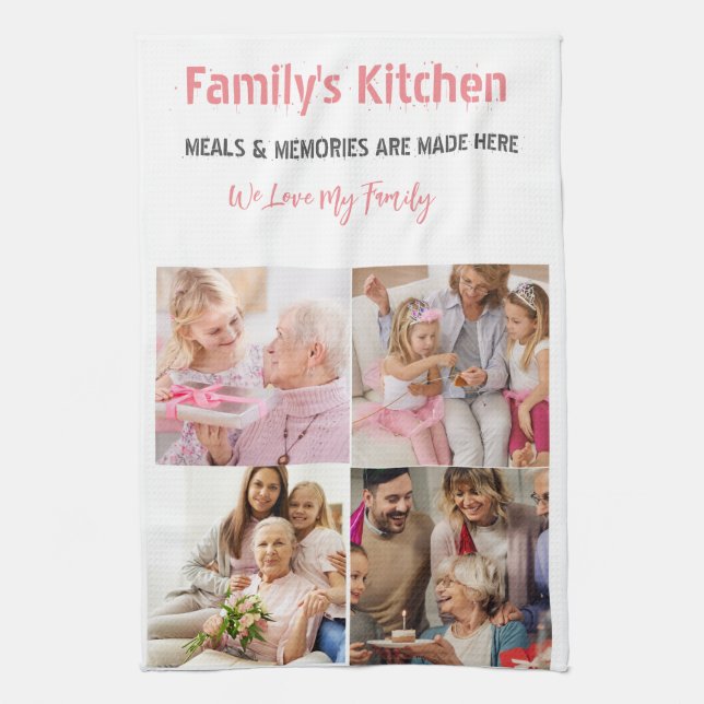 Photo and Modern Typography Kitchen Towels (Vertical)