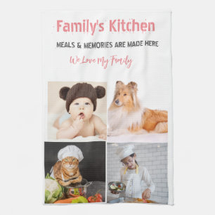 Photo and Modern Typography Kitchen Towels