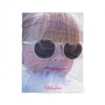 Photo And Name Fleece Blanket Soft And Cosy Gift