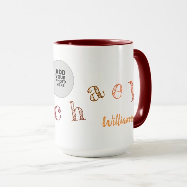 Photo and Name Mug (Front Right)