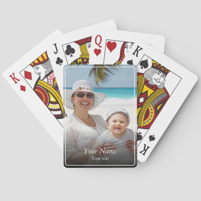 Photo and name playing cards (Back)