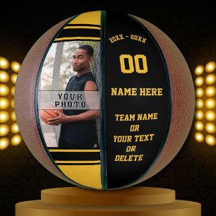 Photo and Personalised Basketball Ball for Seniors