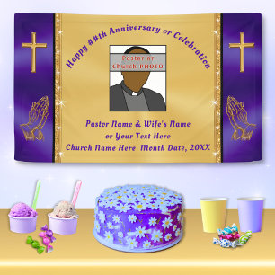 Photo and Personalised Church Anniversary Banner