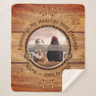 Photo and Personalised, Dog Memorial Blanket