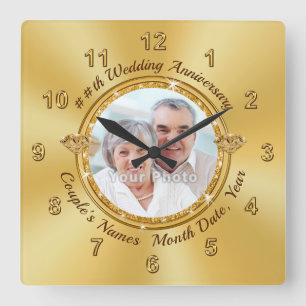 Photo and Personalised Wall Clocks for Anniversary