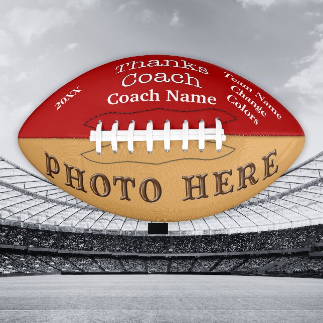 PHOTO and PERSONALIZED Football Gifts for Coaches American Football (Creator Uploaded)