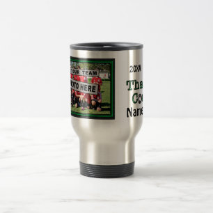 PHOTO and PERSONALIZED Gifts for Soccer Coaches Travel Mug