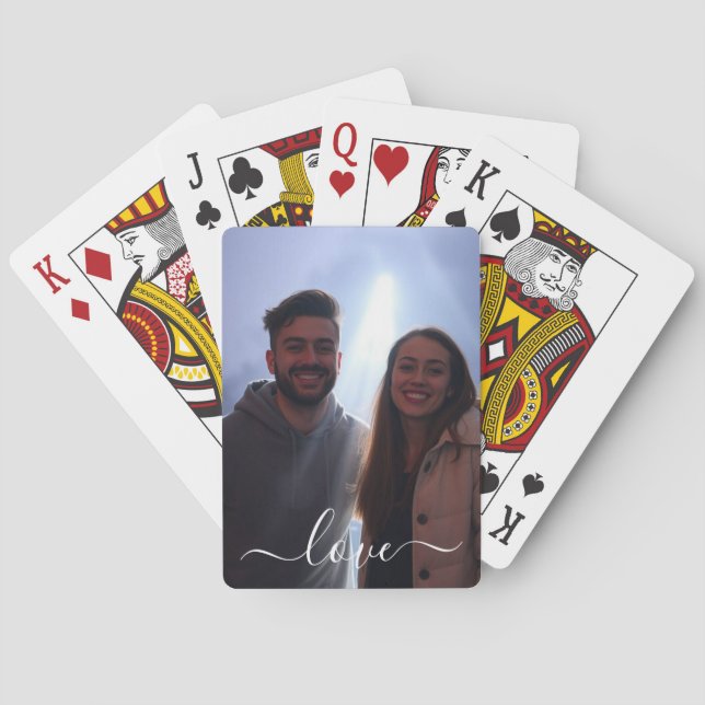  Photo and Text 2 Photo Collage  Playing Cards (Back)