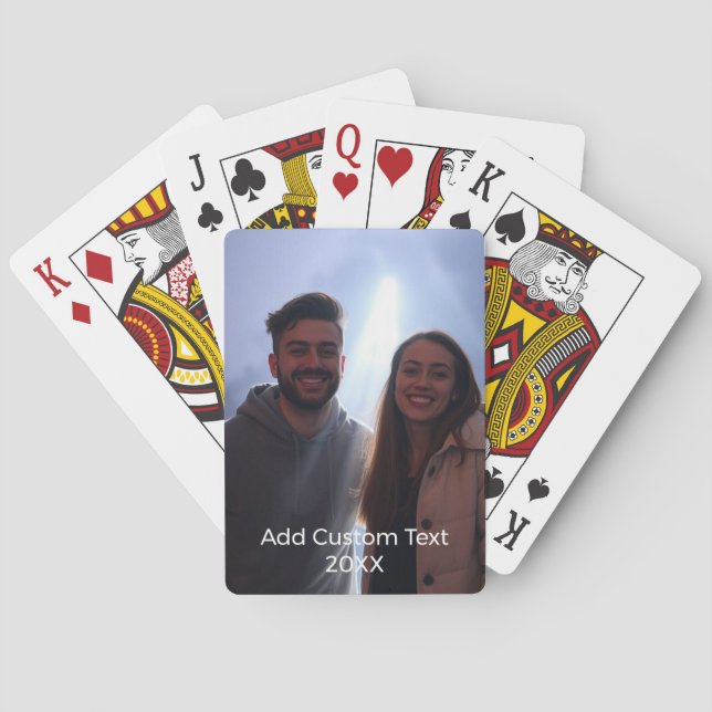  Photo and Text 2 Photo Collage  Playing Cards (Back)