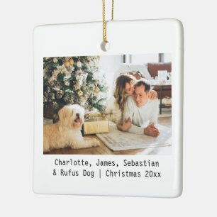 Photo and Text Custom Personalised Ceramic Ornamen Ceramic Ornament