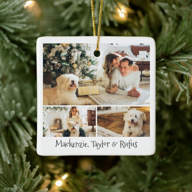 Photo and Text Custom Personalised Ceramic Ornament (Tree)