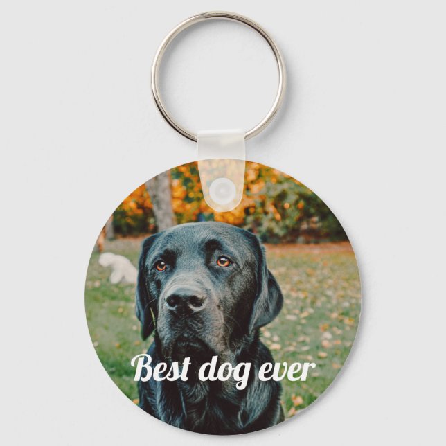 Photo and Text Custom Personalised Key Ring (Front)