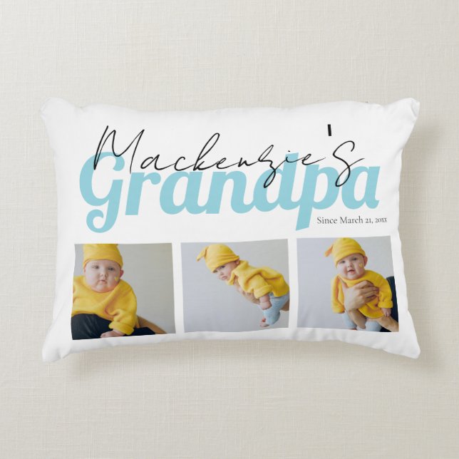 Photo and Text Grandma Custom Personalised Decorative Cushion (Front)