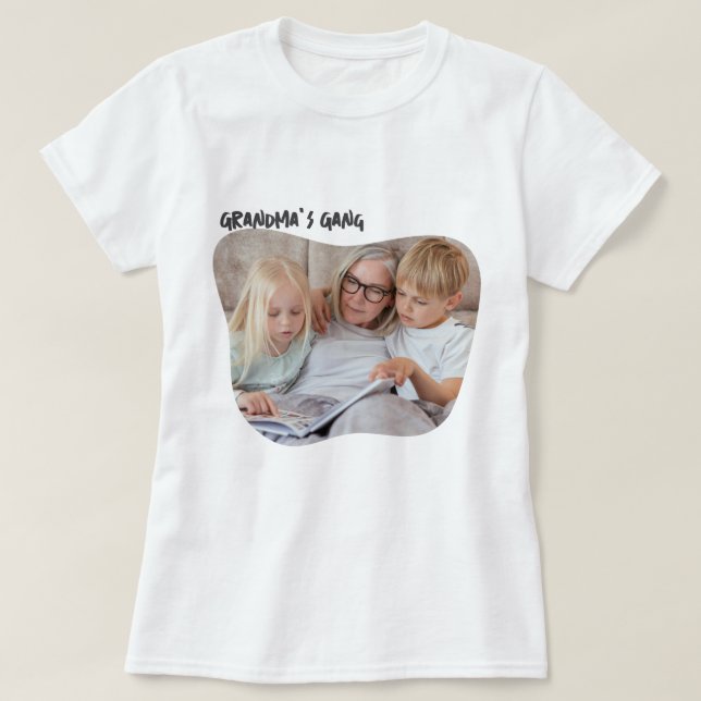 Photo and Text Personalised T-Shirt (Design Front)